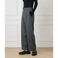 《大きいサイズ》センタープレスワイドパンツ