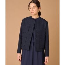 ツイードノーカラージャケット