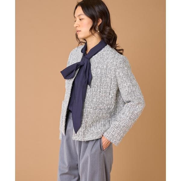 ＆NAVY ノーカラーツイードジャケット | イエナ(IENA) | マルイウェブ