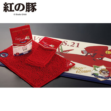 ポルコの刺繍がかっこいい モール素材のバスマット 約35 50cm 紅の豚 ポルコ S D S Senkodesignstudio Knbﾎﾟﾙｺfm ファッション通販 マルイウェブチャネル