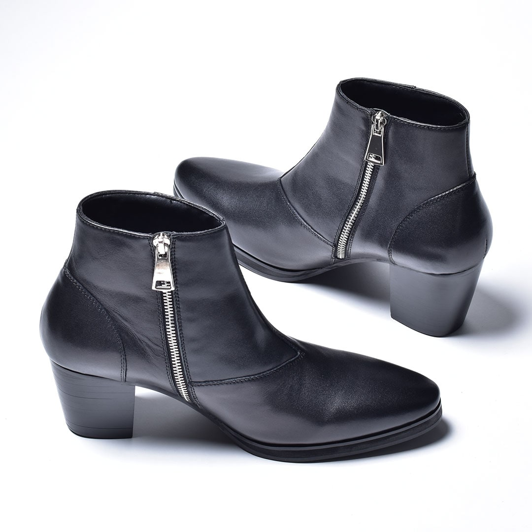 エンデヴァイス（endevice）/プラットフォーム ハイヒールブーツ / 本革 レザー ショートブーツ プラットフォーム ハイヒールブーツ / 本革 レザー ショートブーツ