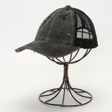ウォッシュ加工ダメージメッシュキャップ