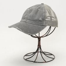 ウォッシュ加工ダメージメッシュキャップ