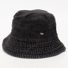 ワンポイントプレートデニムバケットハット