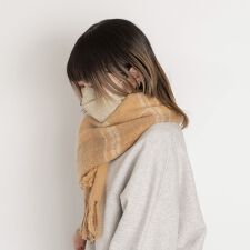 ブークレ チェック柄 ストール マフラー