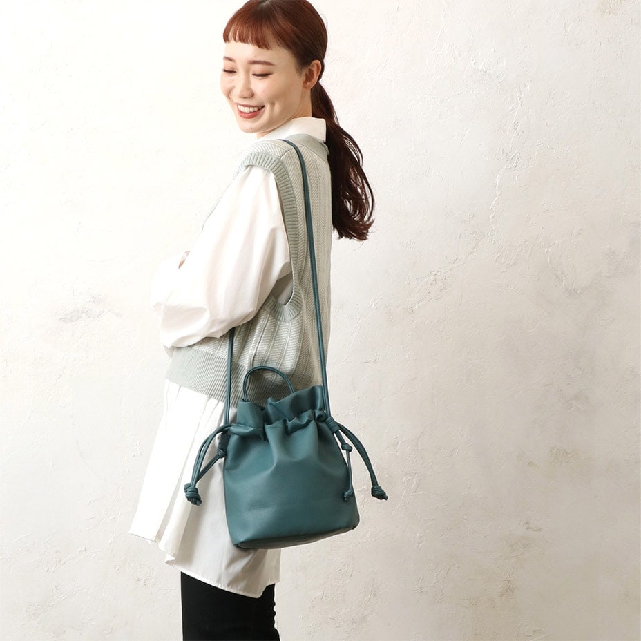 2way 巾着 ショルダーバッグ