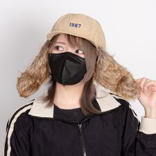 シュベック(SVEC)の3WAY 1987刺繍 ドッグイヤーフラップ アンパイヤ フライトキャップ