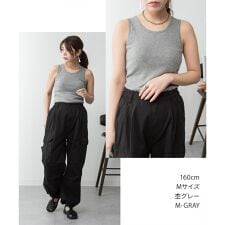 ラルー(LARU)のカップ付きコットンフライスタンクトップ