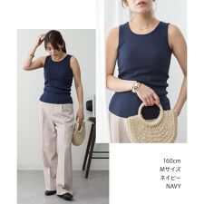 ラルー(LARU)のカップ付きコットンフライスタンクトップ