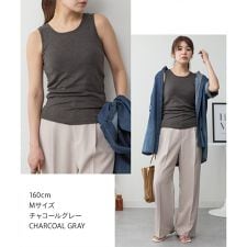 ラルー(LARU)のカップ付きコットンフライスタンクトップ