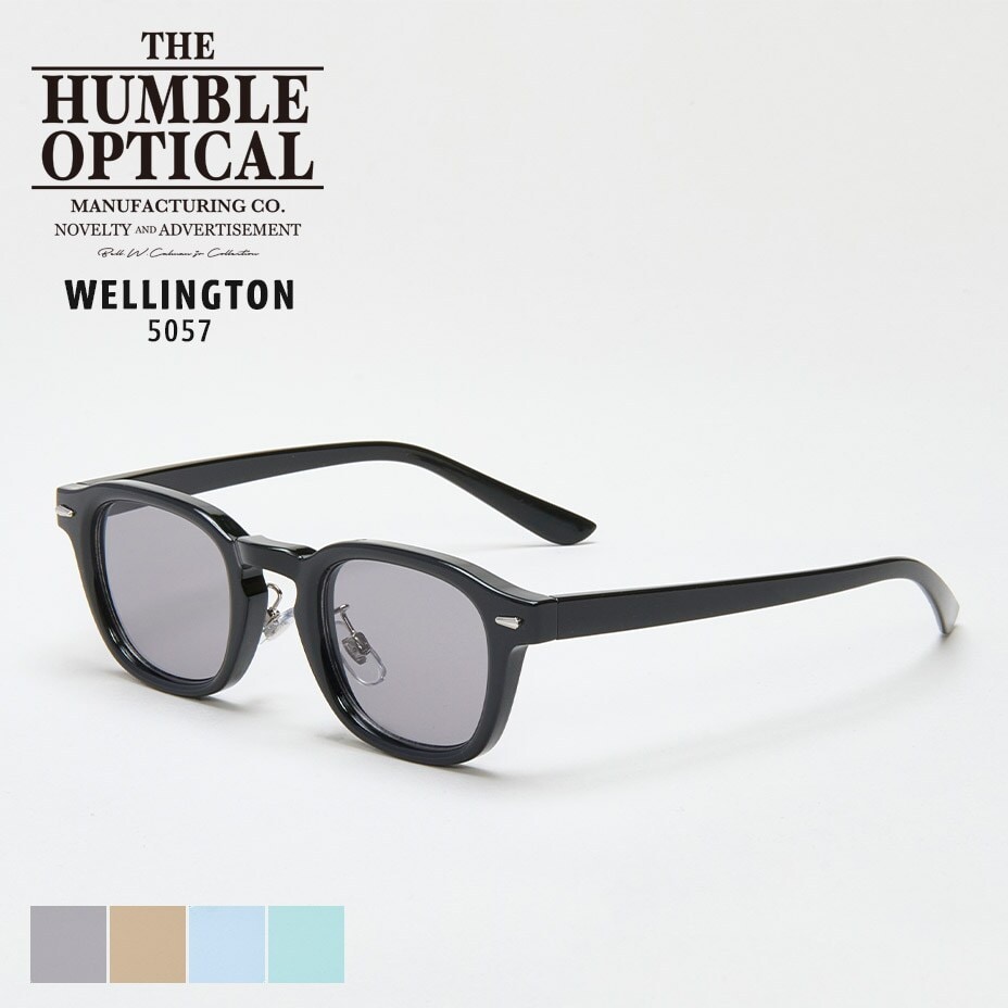 [�}���C]WELLINGTON - �E�F�C�����g�� / �T���O���X/�U �n���u�� �I�v�e�B�J���iTHE HUMBLE OPTICAL �j BLACK/CHARCOAL