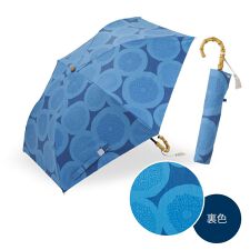 河馬印本舗(２段折りたたみ傘/晴雨兼用/手開き/UV&遮光率99％以上/遮熱/はっ水/和柄/寒竹)