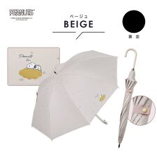スヌーピー(長傘/晴雨兼用/手開き/UVカット&遮光率99％以上/遮熱/はっ水)