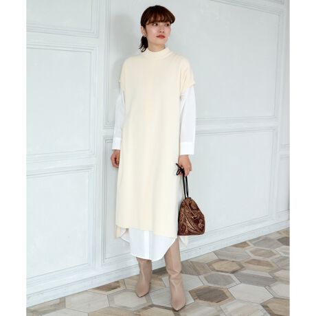 リブニットベスト ブロードシャツワンピース ルクールブラン Le Coeur Blanc ファッション通販 マルイウェブチャネル Ca000 804 07 01