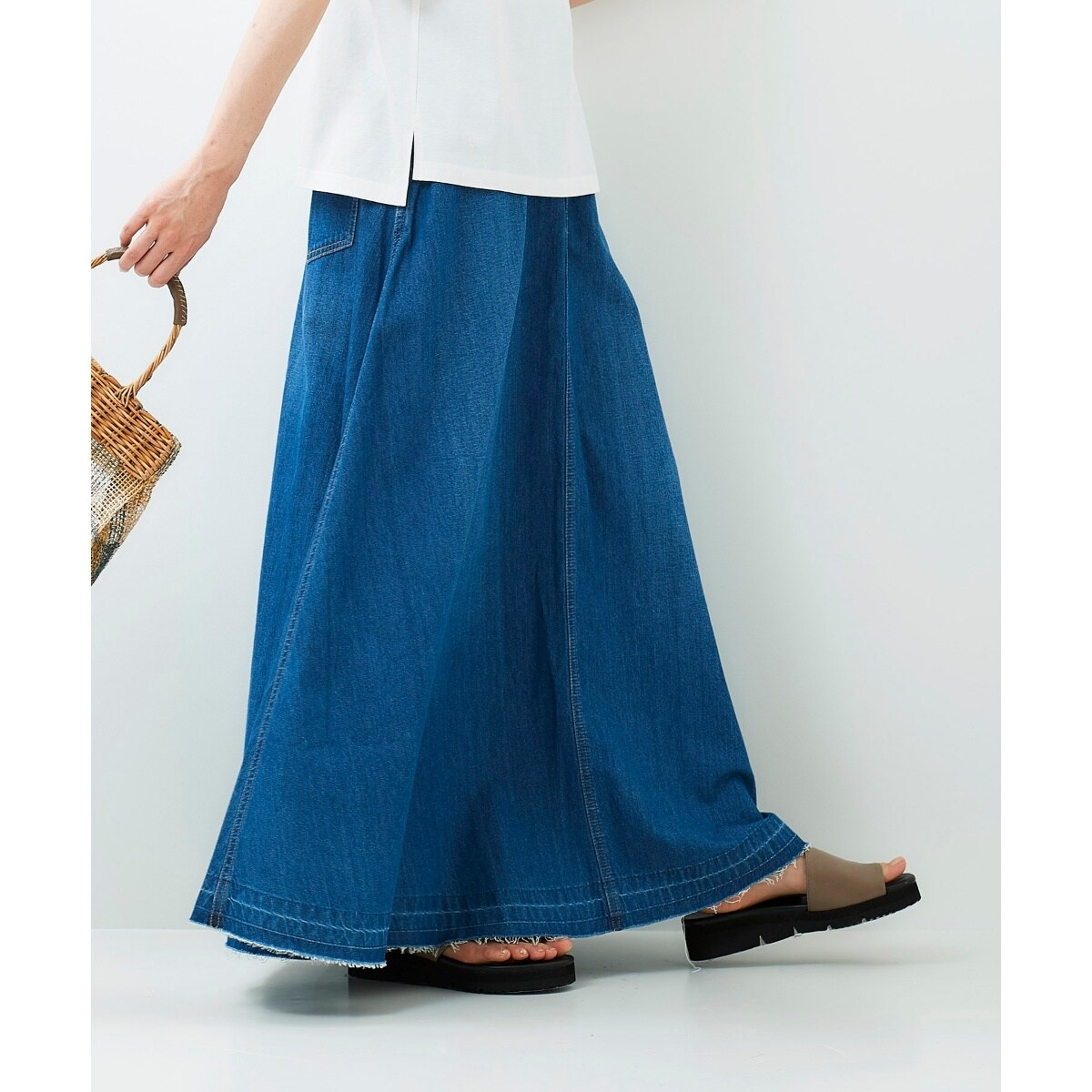 ライトオンスデニムフレアスカート | ルクールブラン(le.coeur blanc