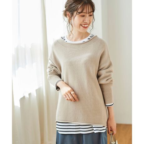 カシミヤウールボートネックニット ルクールブラン Le Coeur Blanc ファッション通販 マルイウェブチャネル