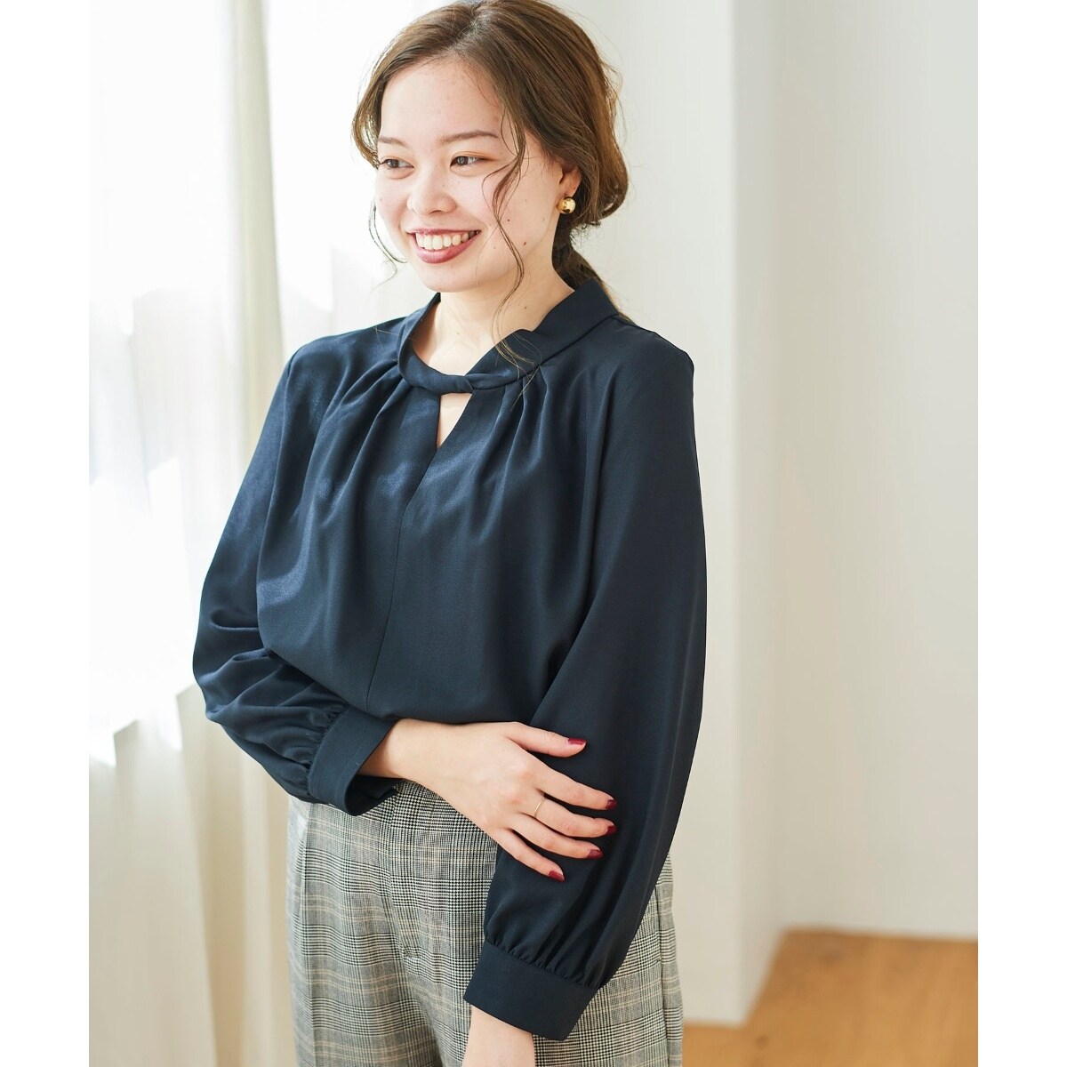 ジョーゼットツイストネックブラウス | ルクールブラン(le.coeur blanc