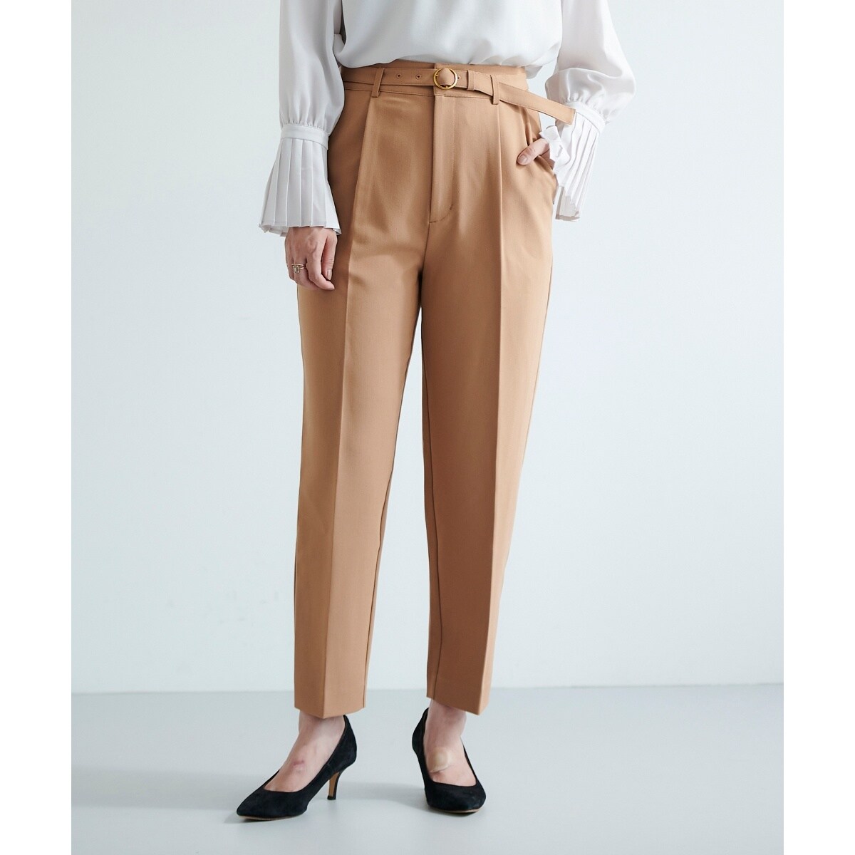 ベルト付きテーパードパンツ | ルクールブラン(le.coeur blanc