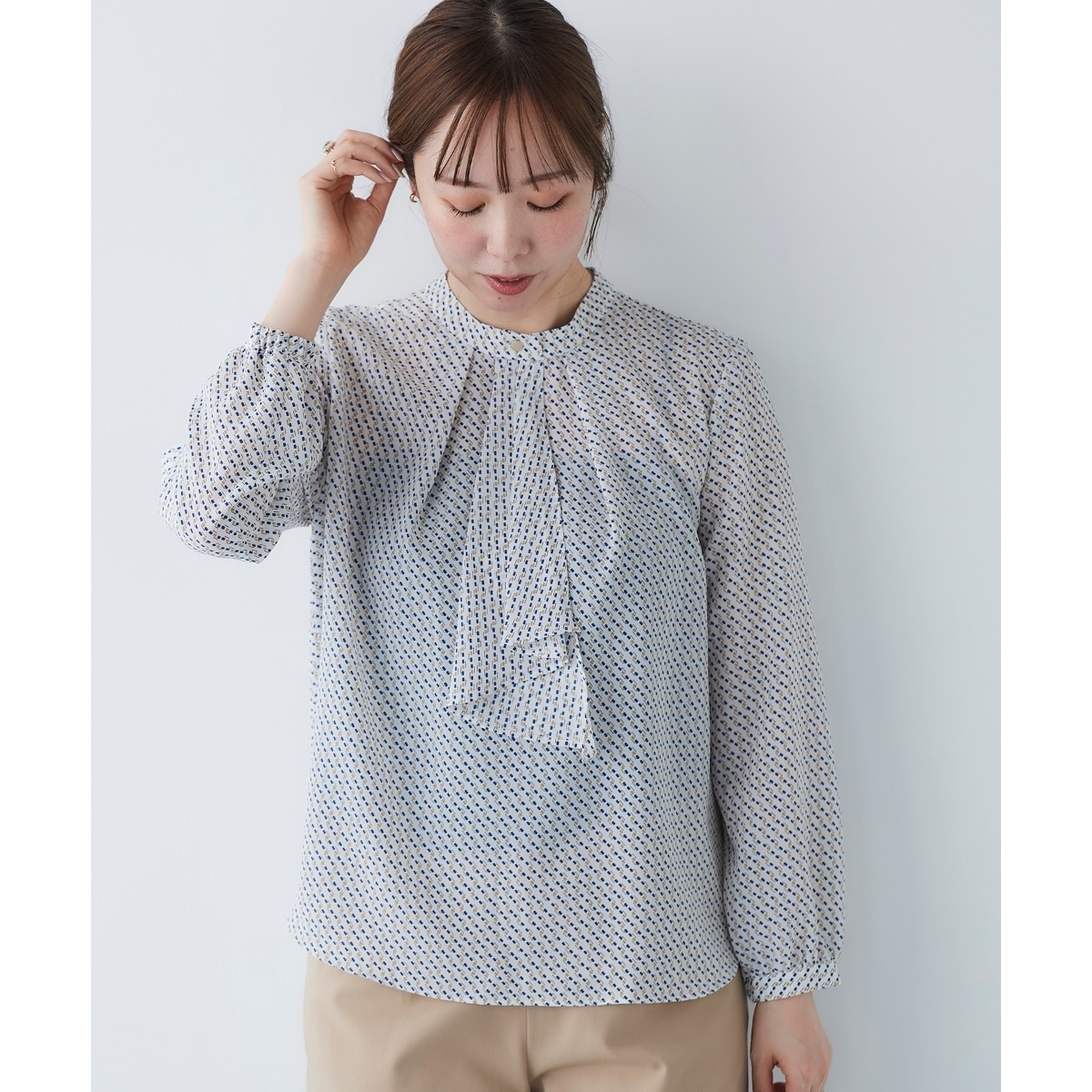 楽天市場】【SALE／70%OFF】レーススタンドネックブラウス ANAYI