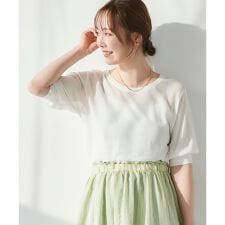 《WEB限定アイテム》ウォッシャブルクルーネックニット