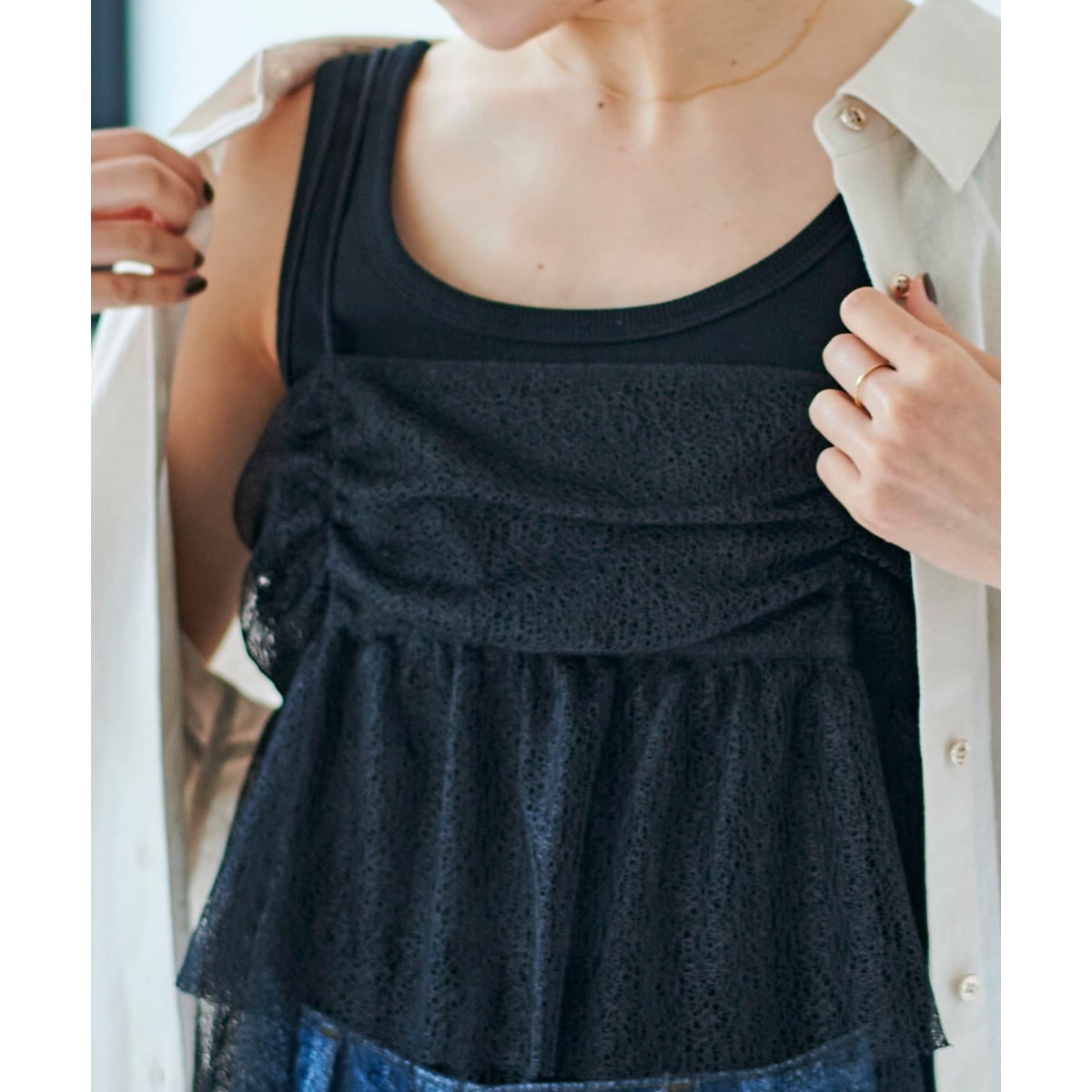 [�}���C]COTTON�X�g���b�`�e���R�^���N/���N�[���u�����ile.coeur blanc�j �u���b�N
