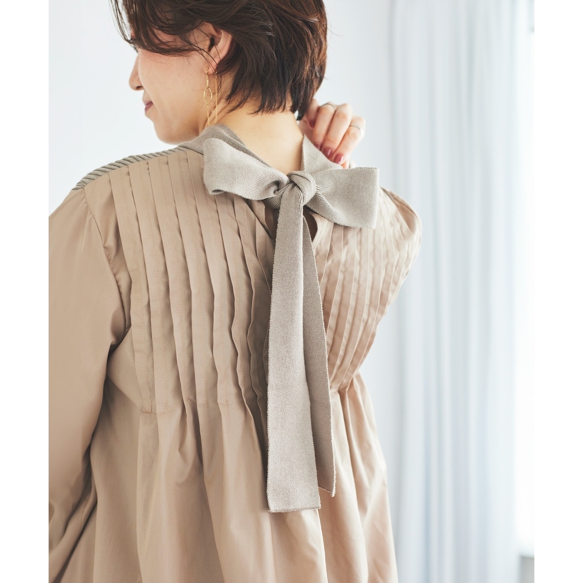 ロッソ　hareko×トラッゾドンナ　襟パールカットソードッキングトップス ロッソ hareko×トラッゾドンナ 襟パールカットソードッキング