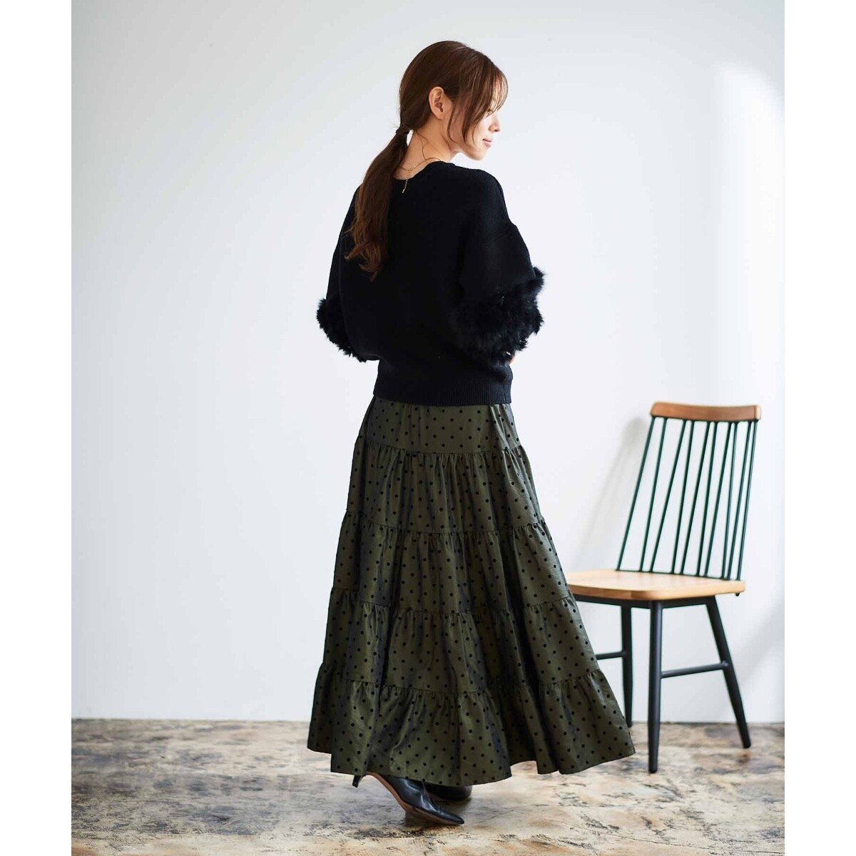 TORRAZZO DONNA2WAYラビットファートップス 手洗い可能》TORRAZZO DONNA2WAYラビットファートップス/le