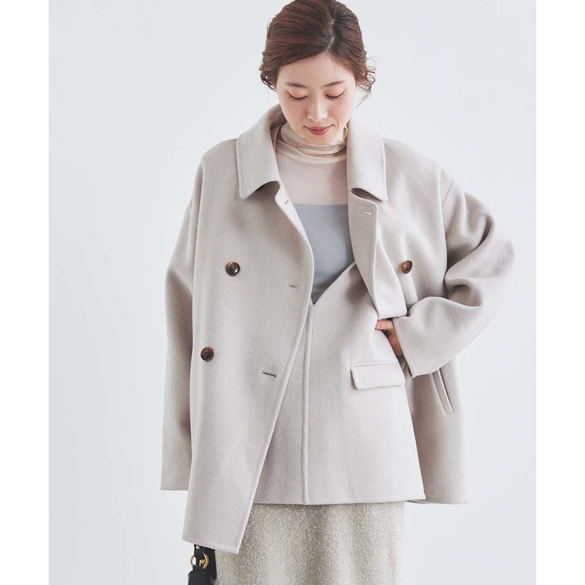 リバーオープンカラーミドルコート | ルクールブラン(le.coeur blanc