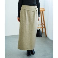 《手洗い可能》裏起毛チェックストレートスカート