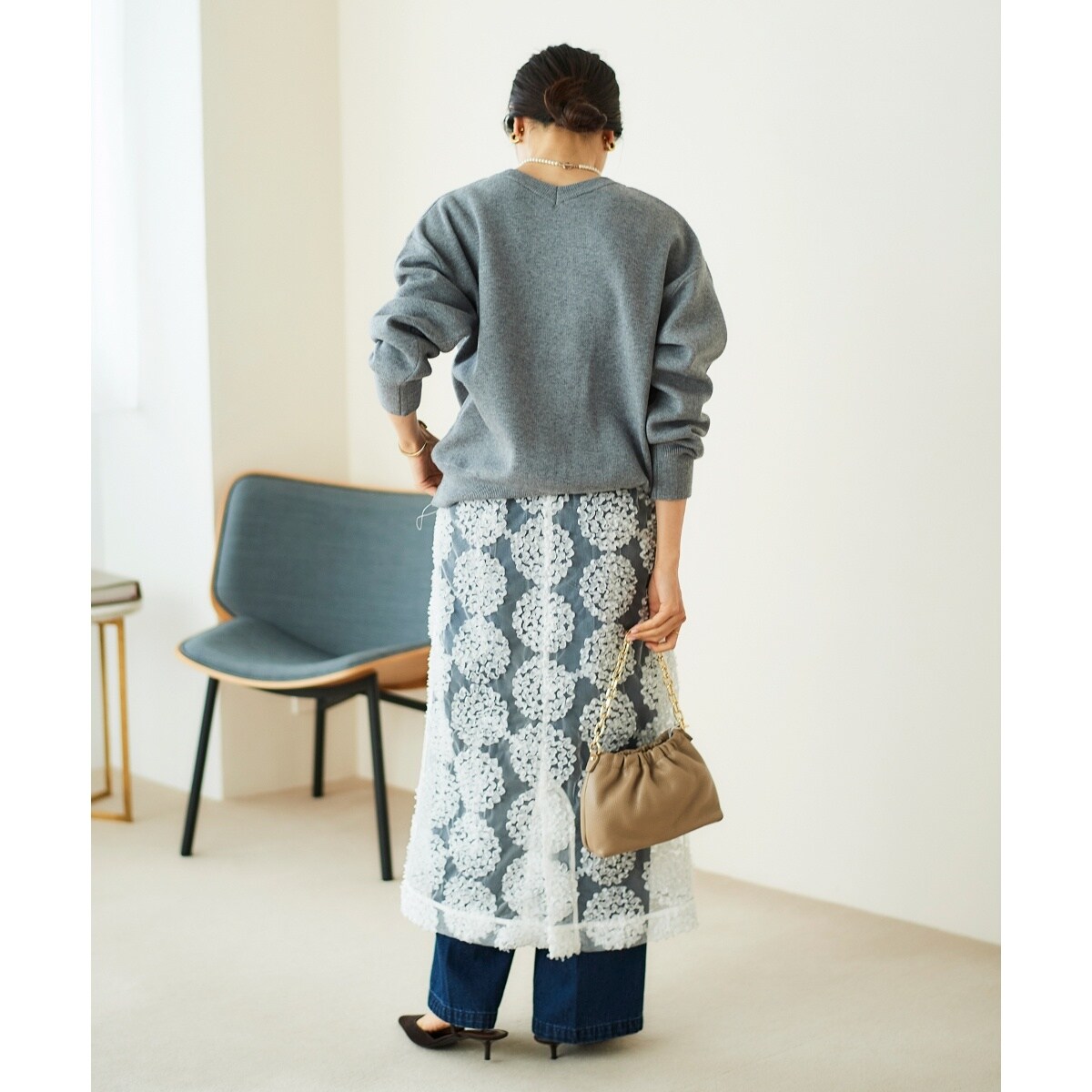 TORRAZZO DONNAエンブロイダリーレーススカート | ルクールブラン(le