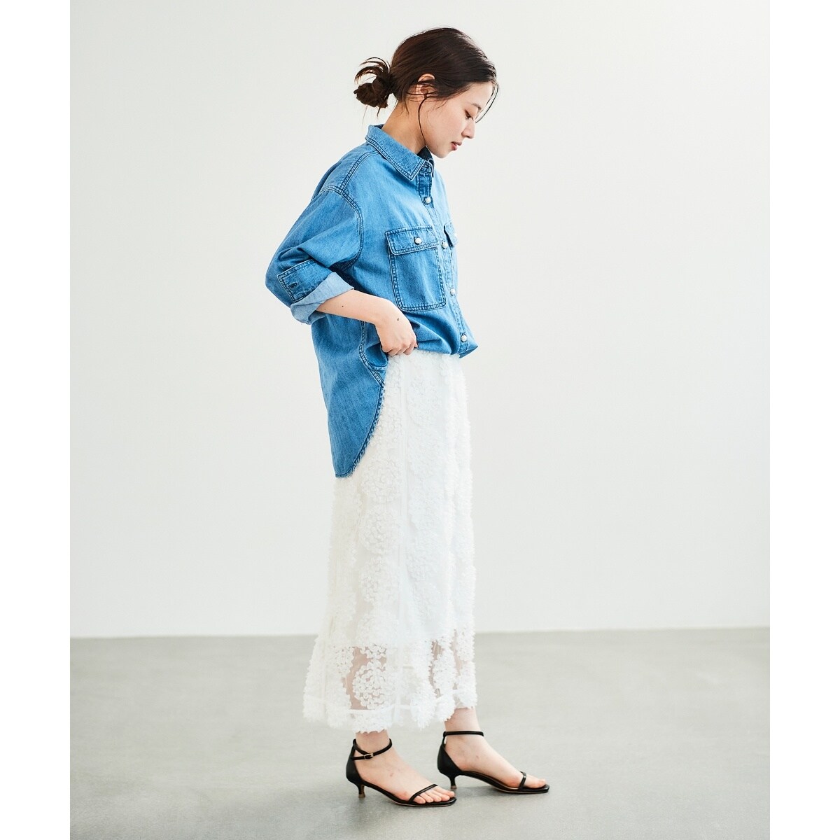 TORRAZZO DONNAエンブロイダリーレーススカート | ルクールブラン(le