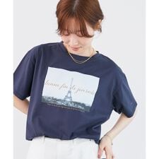 《手洗い可能》La Tour EiffelロゴTシャツ