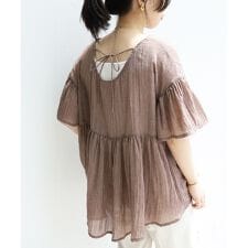 《WEB限定アイテム》バックリボンガーゼブラウス | ルクールブラン(le.coeur blanc)