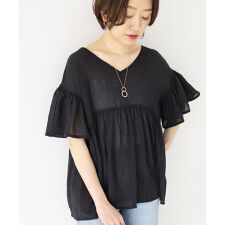 《WEB限定アイテム》バックリボンガーゼブラウス | ルクールブラン(le.coeur blanc)