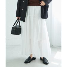 《WEB限定アイテム》ローンギャザーティアードスカート
