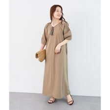 《接触冷感》ナイロンストレッチ2WAYワンピース