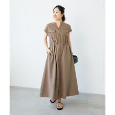 《体型カバーが叶う◎》サップタンブラーウエストギャザーワンピース