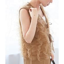 《WEB限定アイテム》チュールレイヤードセットジレ