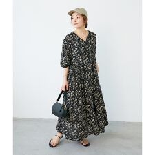 フラワーモチーフスキッパーワンピース