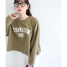 《WEB限定アイテム》カレッジロゴオーバーロンT