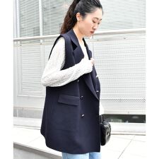 《手洗い可能》TORRAZZO DONNAミラノリブニットベスト