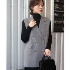 《手洗い可能》TORRAZZO DONNAミラノリブニットベスト