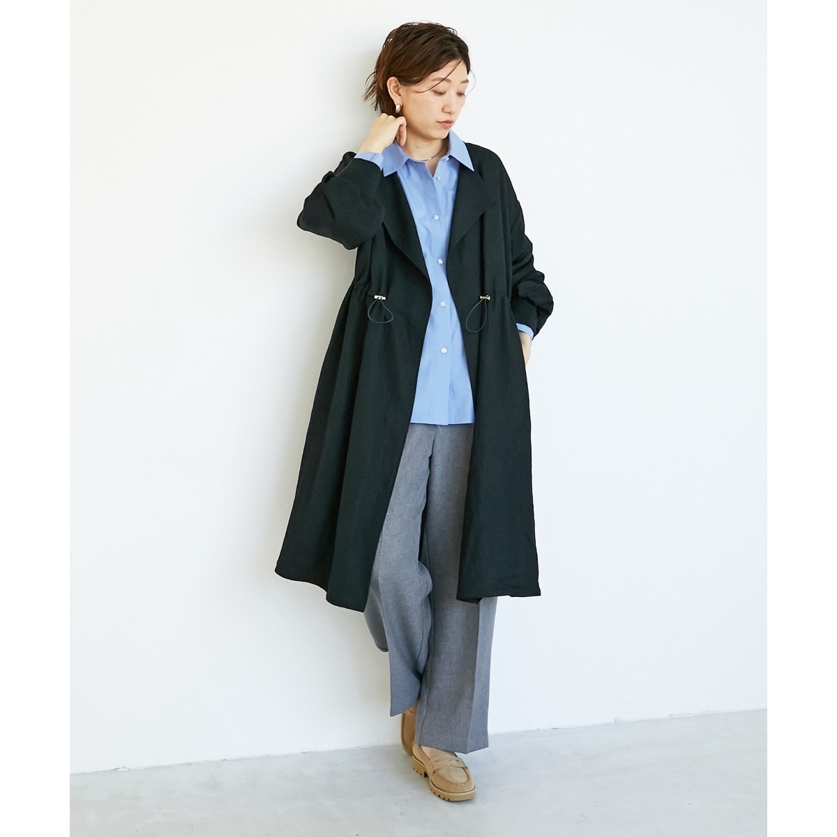 ウールライクノーカラーコート | ブージュルード(Bou Jeloud