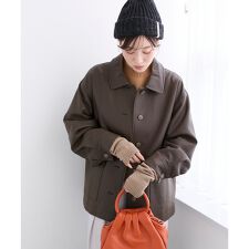 ステンカラー合皮ジャケット