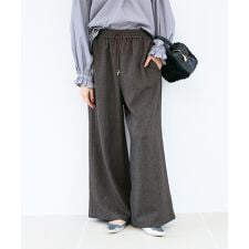 グレンチェックイージーワイドパンツ