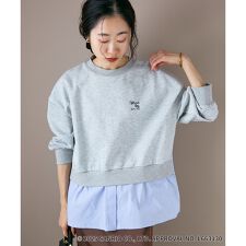 【HELLO KITTY】刺繍ドッキングプルオーバー