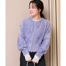 《WEB限定アイテム》ソフトシャギーカーディガン