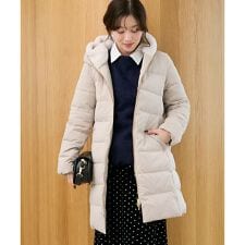 ファーフードロングダウン