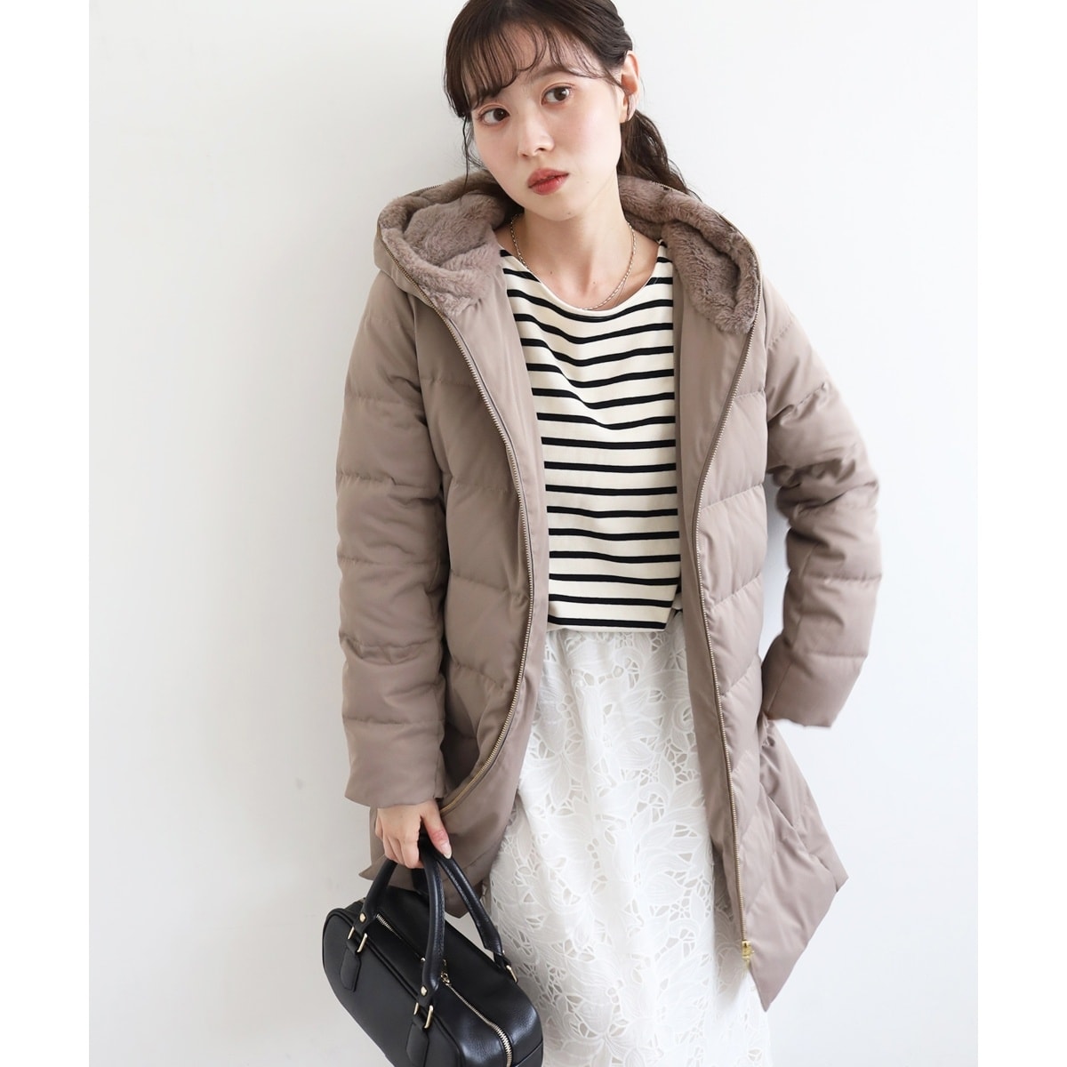 ファーフードロングダウン | ルクールブラン(le.coeur blanc) | マルイ