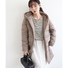 ファーフードロングダウン